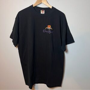 Vintage Crown Royal Whiskey T-Shirt Men’s XL Black Short Sleeve - Alcohol Liquor